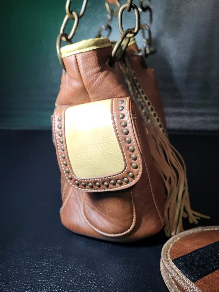 Blazin Roxx 西部女式钱包 Zapotec 水桶包 隐藏棕色 绿松石  — 第 4/4 张图片