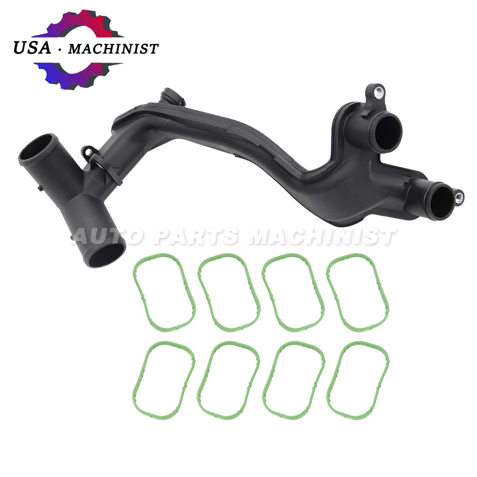 Fit Land Rover Sport / Jaguar XK XJ XF Engine Coolant Pipe Lower & 8X Gaskets