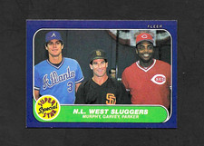 1986 FLEER # 640 SUPER SPECIAL N.L. WEST SLUGGERS MURPHY, PARKER & GARVEY EX-MT