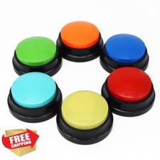 Dog voice recording buttons, 6 pack, pet training buzzer