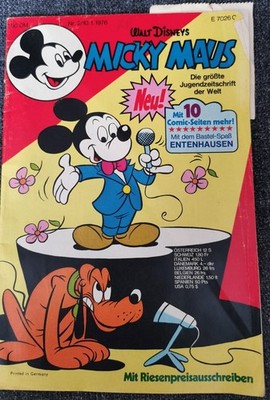 Micky Maus Heft  2  - 10.1.1976 Walt Disneys Bastelbogen Entenhausen Schnipp