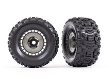 Traxxas 1/10 E-Revo VXL  3.8" Tires  Wheels, Black  9572