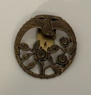 Vintage Orphan Annie 1930s Dress Fur Clip Bird Flowers Art Deco — photo 2