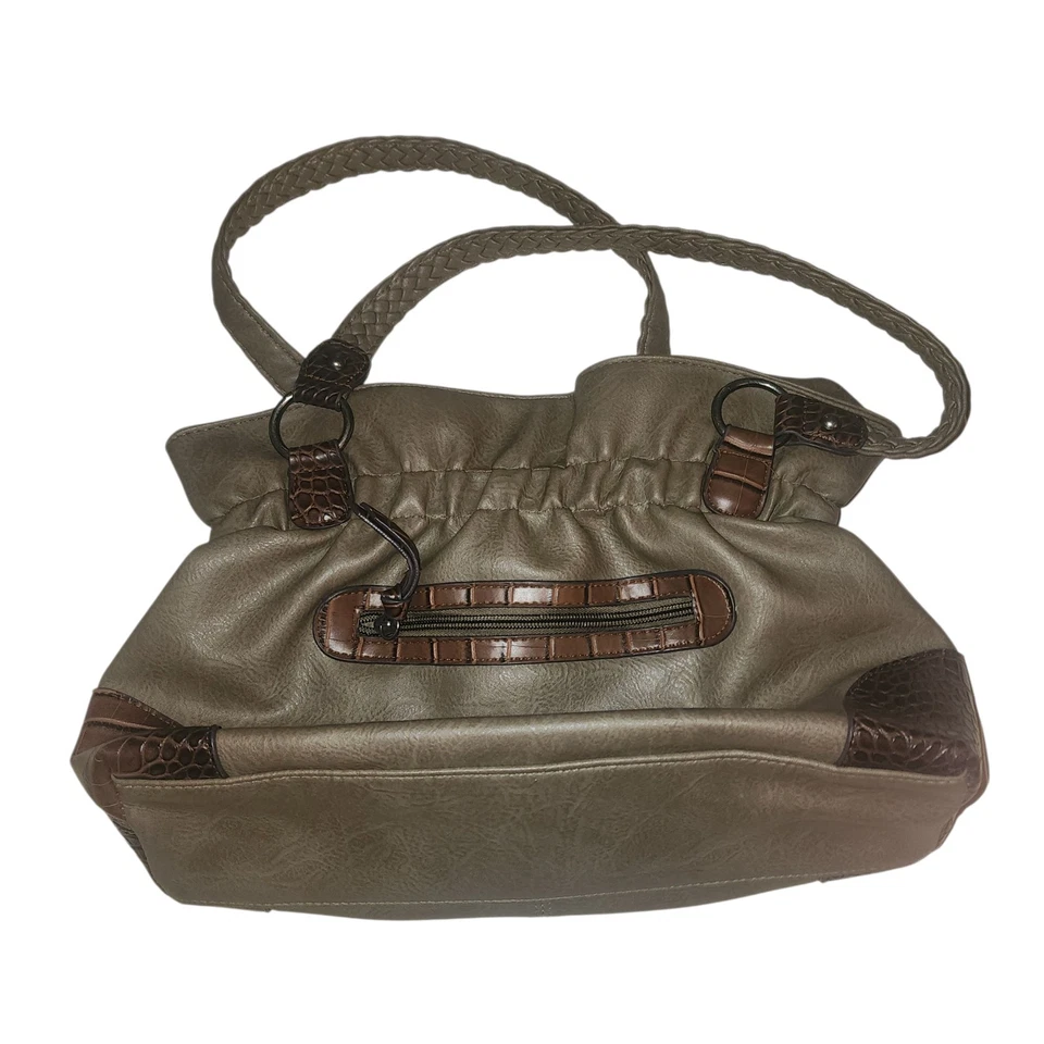 Bolso de hombro Burno para mujer 13x8x3 1/2 correas trenzadas con llavero Foto 2 de 4