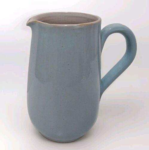 Vintage Lovatts Langley Jug Large 1950s Pre Denby Pale Blue 2 Pint Stoneware