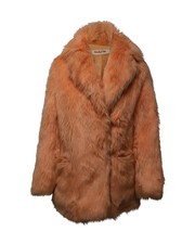 See By Chloe Faux-fur Coat In Pink Peach Modal Fr36