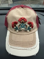 Boot Barn- Catchfly Roses And Cream Baseball Cap Vintage Look
