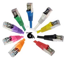Ethernet Cable Cat6a RJ45 Network Snagless Shielded Lead FAST 10Gb TOP SPEC LOT
