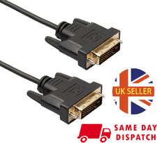 24+1 Cable Gold Plated Dual Link DVI D to DVI-D Male Cable Lead Adapter UK