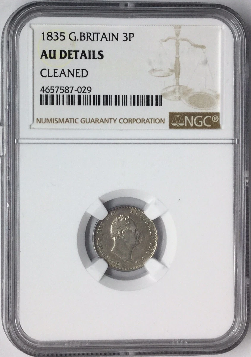 1835年イギリスGreat Britain1 1/2D銀貨PCGS高鑑定＆稀少 1835 年英国硬币| eBay