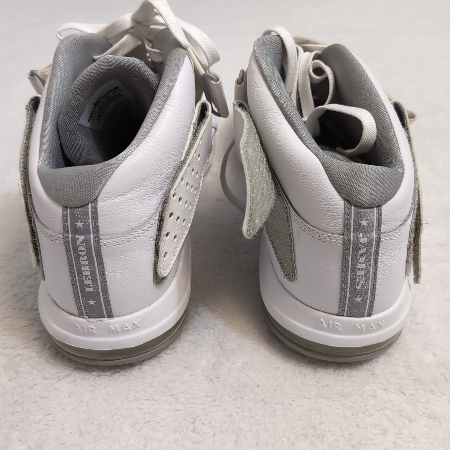 SAOLA Scarpe Nike Air Max SLDR V Lebron James da uomo taglia 17 5 US 454141 107 bianco grigio