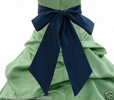 NEW SATIN SASH 71" 75" 80" ONLY 4 FLOWER GIRL DRESS PAGEANT HOLIDAY MULTI-COLOR