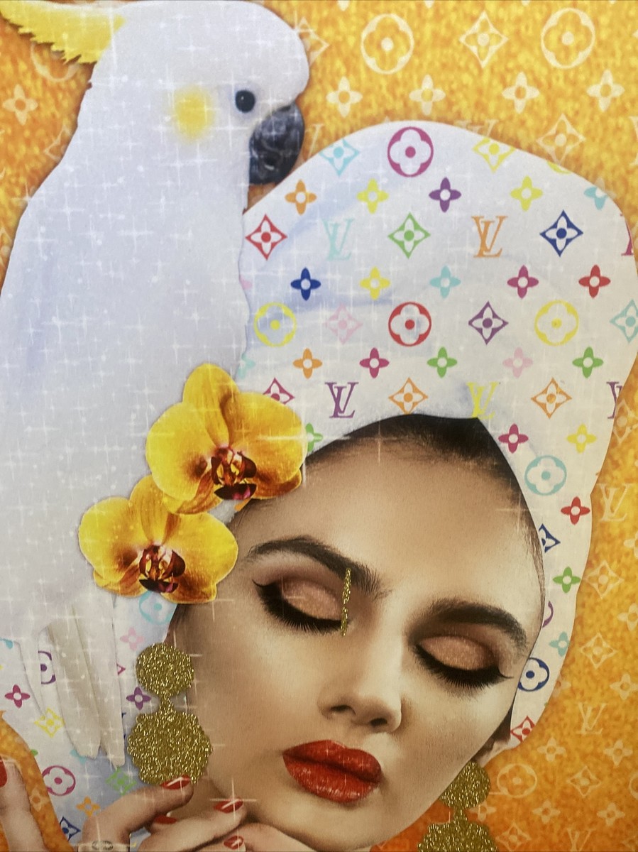 Louis Vuitton Glitter Embellished Wall Art Canvas By Oliver
