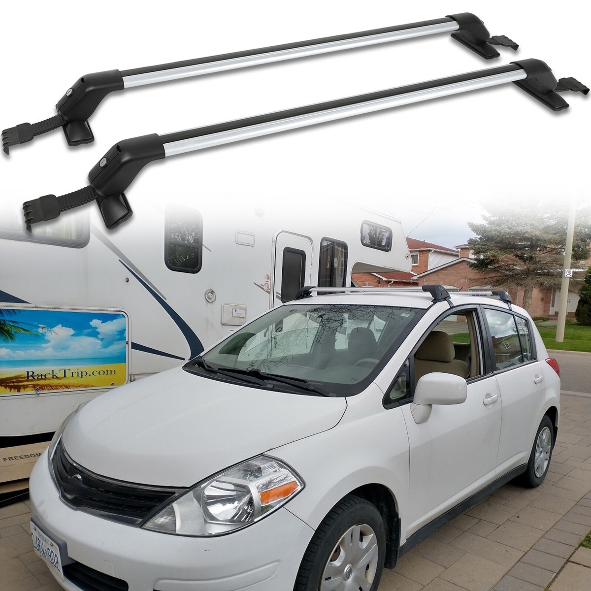 For Nissan Versa 2007-2024 Roof Rack Crossbars Luggage Kayak Cargo
