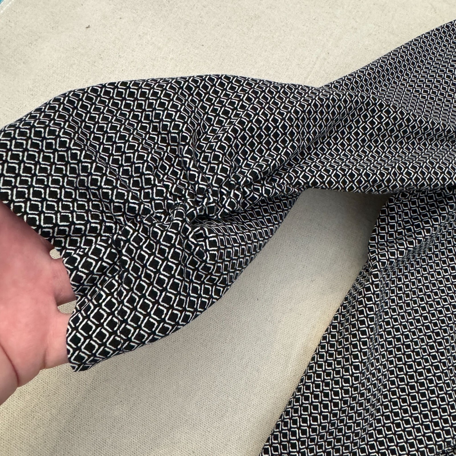 Chico’s Button-Up Jacket Geometric Pattern Ruched… - image 7