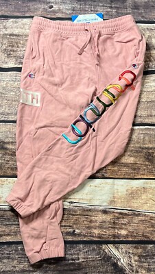 KITH X Champion Double Logo Pink Sweatpants Size XL | eBay 
