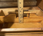 1950s Farmhouse Primitive Wood Divided Cutlery Caddy Tote Notty Pine Honey Stain — photo 10