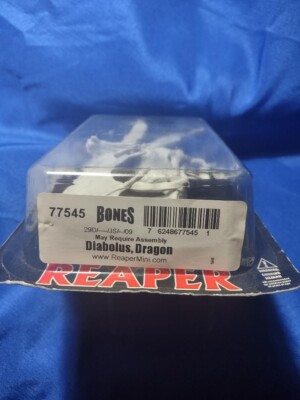 Reaper Miniatures Diabolus The Devil Dragon - Bones Unpainted Plastic Figure, 25mm Scale For D&D, RPG
