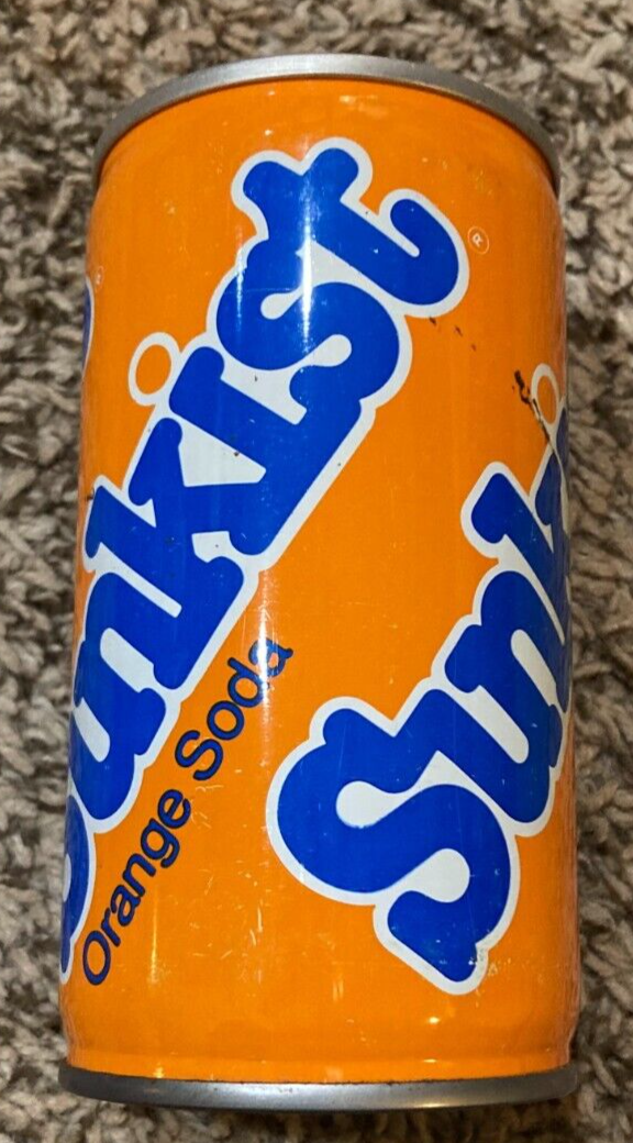 VINTAGE SUNKIST ORANGE SODA PULL TAB STEEL CAN | eBay