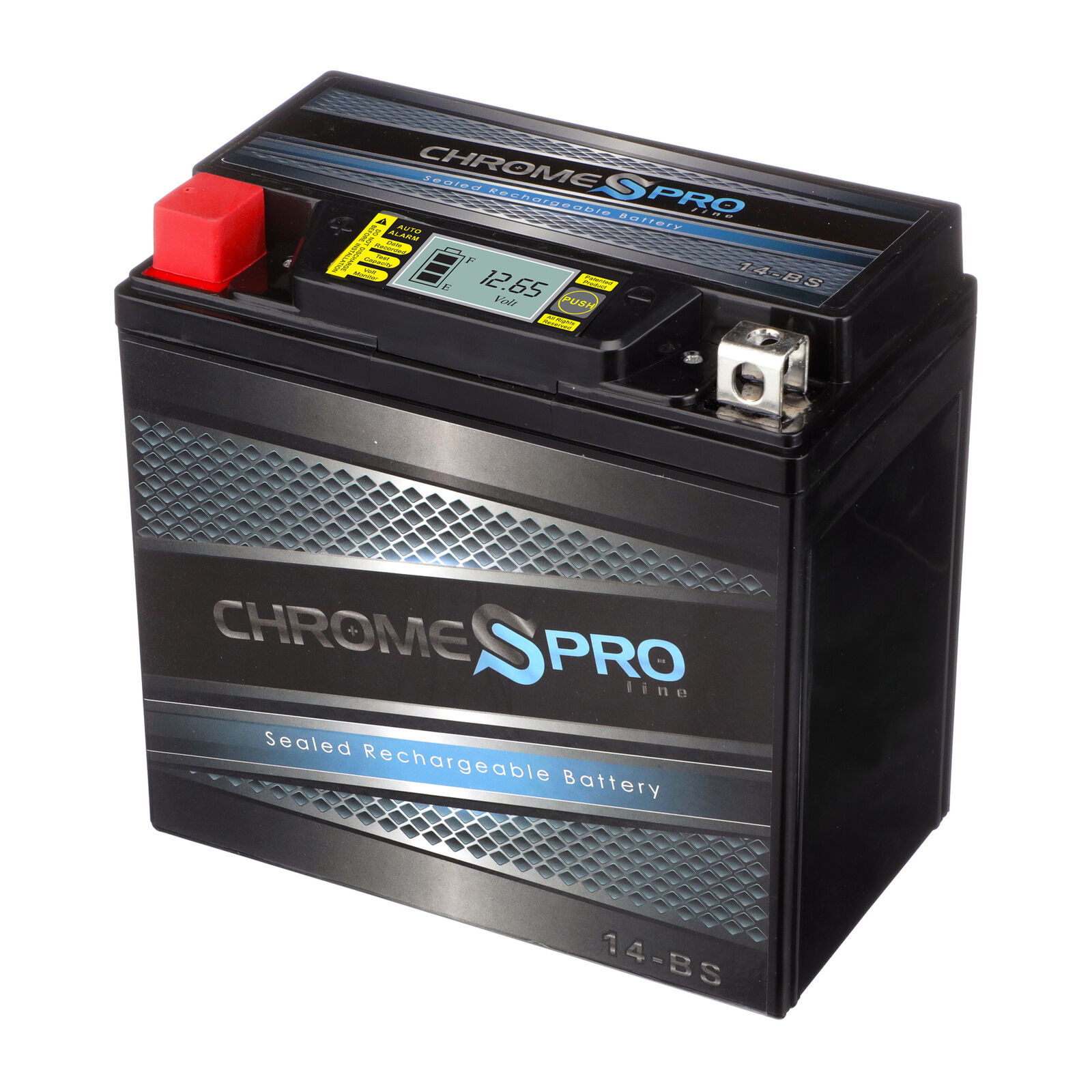 YTX14-BS Chrome Pro Series High Performance iGel Powersport Battery