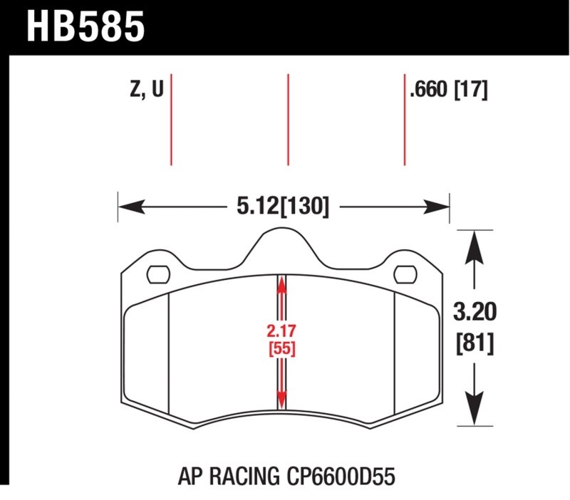 Hawk for 12-14 McLaren MP4-12C HPS 5.0 Front Brake Pads - hawkHB585B.660