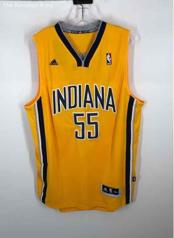 Adidas Mens Yellow Indiana Pacers Roy Hibbert #55 Basketball Jersey Size XXL