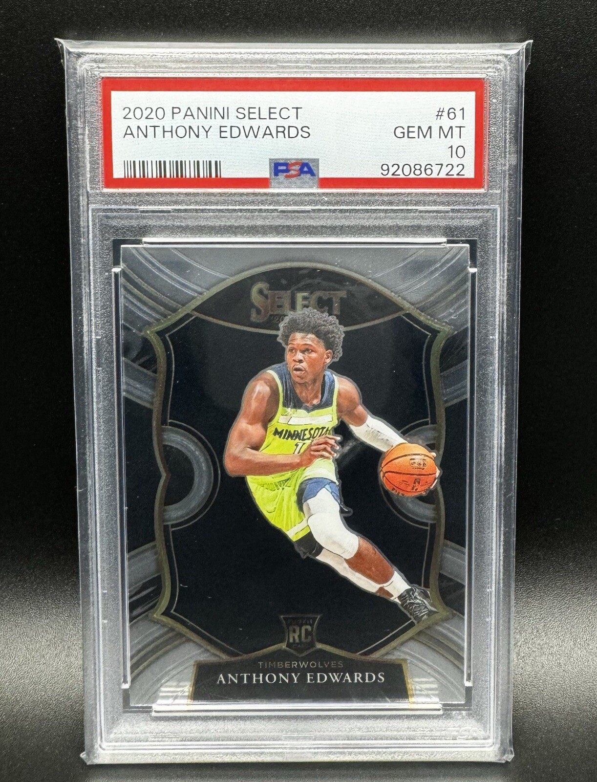 Anthony Edwards 2020 Panini Select Rookie #61 PSA 10 GM MT RC