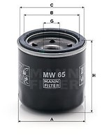Mann-Filter MW 65 ÖLfilter FÜR Bimota Motorcycles Cagiva Motorcycles Kawasaki MO