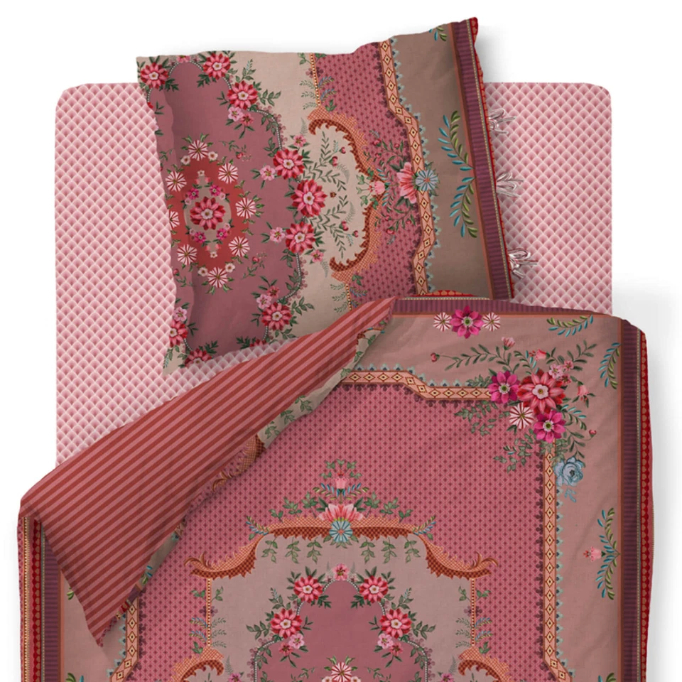 Biancheria da letto fiori ornamento pip studio chique rosa floreale a righe percalle - Immagine 2 di 4