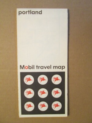 Mobil Oil Map of Portland, Oregon 1966
