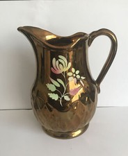 Super Wade hand painted flowers lustre jug