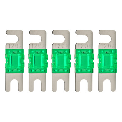 High-Quality Nickel Plated Inline 120 Amp Mini ANL Power Wire Fuse (5/pack) 120A