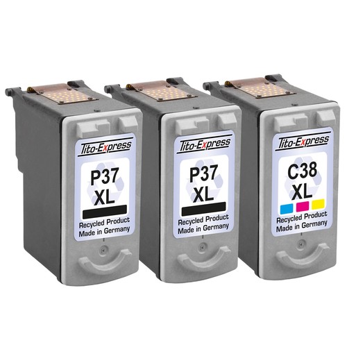 3 Patronen XL für Canon PG-37 & CL-38 Pixma IP 1800 IP 1900 IP 2500 IP 2600 - Bild 2 von 2