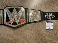 BOBBY LASHLEY SIGNED WWE CHAMPION REPLICA FULL SIZE BELT BAS BECKETT COA AUTO