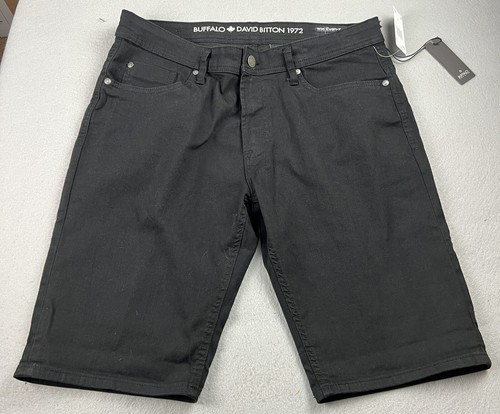 BUFFALO DAVID BITTON Evan X Denim Men’s Jean Shorts Black W36 L12 NWT - Picture 2 of 10