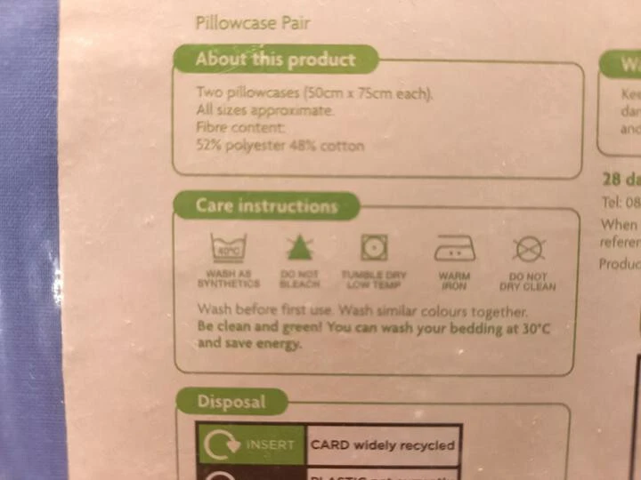 V pillow case clearance asda