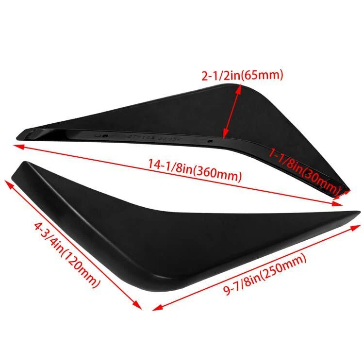 For Chevrolet Corvette C7 2014-2019 Rear Bumper Air Diffuser Fin Body Kit Foto 2 de 4