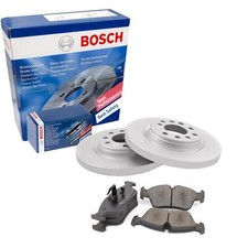 BOSCH Satz Bremsbeläge + Bremsscheiben Voll hinten für VW Touran 1T1 1T2 1T3