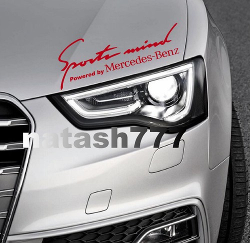 Mercedes Benz Racing Decal Sticker - Silver & Red Sports Mind Logo Emblem