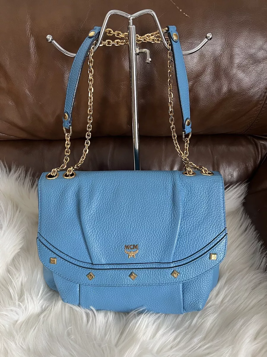 Blue mcm crossbody hotsell