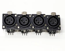 Switchcraft PQG3FRA112 XLR Connectors 3P, QC, PCB RECEPTACLE (4 Pack) NEW