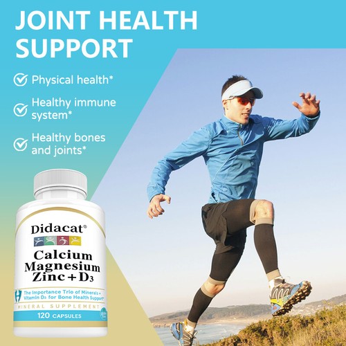 Cápsulas Calcio-Magnesio-Zinc Con Vitamina D3 - Equilibra la Fuerza Muscular Saludable - Imagen 8 de 13