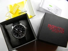 NICE INVICTA 7339 NIGHT GLOW QUARTZ MENS WATCH - BOX PAPERS - NEW BATTERY - RUNS