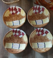 Pasta Bowl 8" Ceramic Dish Set Of 4 Textured Multicolor Cardinal Inc