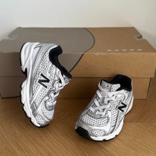 New Balance 740 Bungee White/ Silver Metallic Toddler Sneakers IZ740NW- SZ 6 C