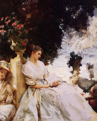 John Singer Sargent In the Garden Corfu Canvas Print 8x10 Giclee Wall Art Decor