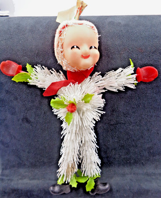 RARE Vintage Christmas Pixie/Elf~White Pine Branch Body~Christmas Tyme~Hong Kong