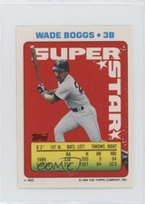 1990 Topps Super Star Sticker Back Cards ( 147) Wade Boggs Will Clark HOF 0au4
