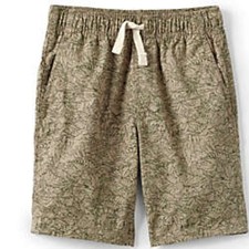 lands end teen boys xxl dinosaur summer shorts cotton new 29.95 khaki green tan