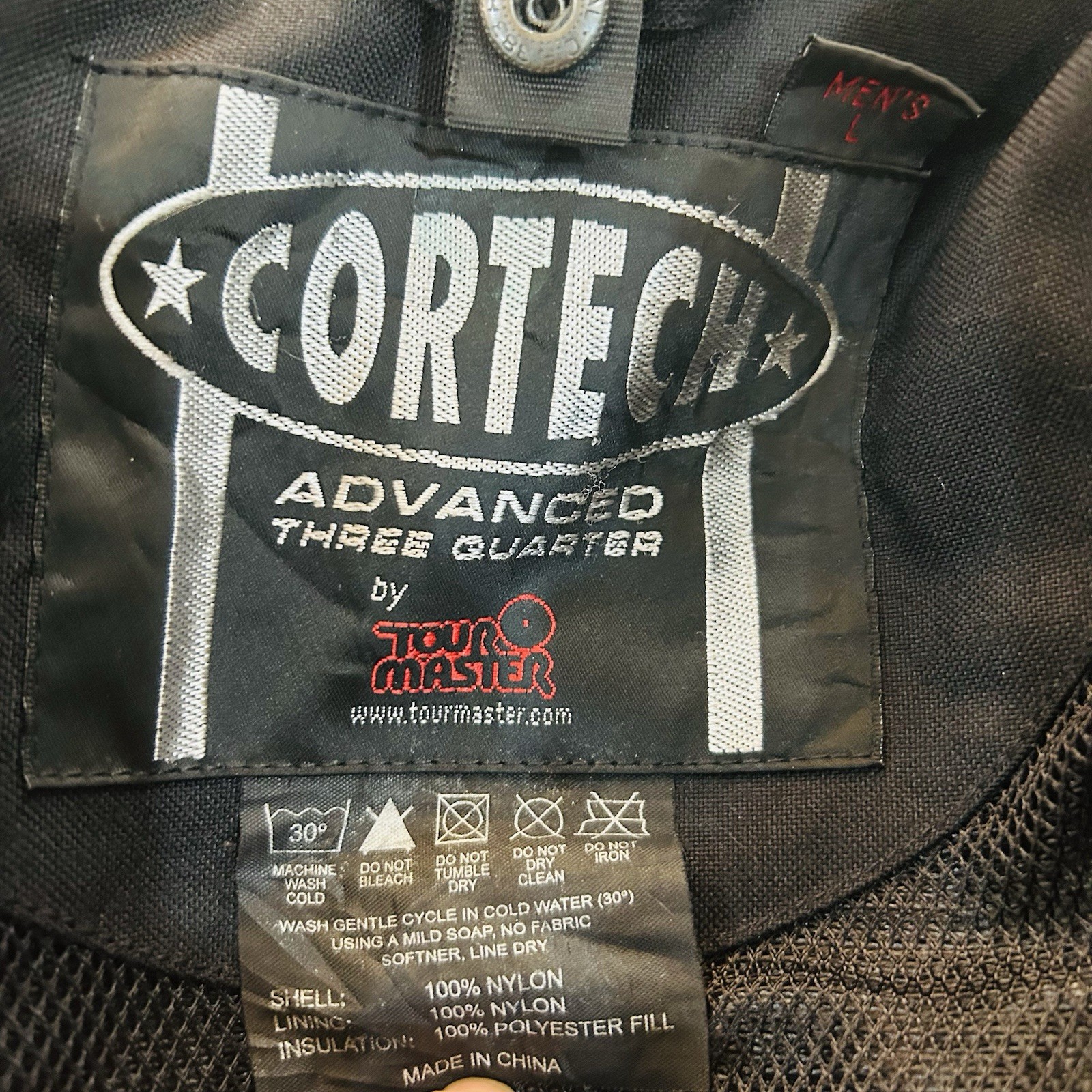Cortech advanced three quarters tour master motorcycle padded jacket Men’s Large
